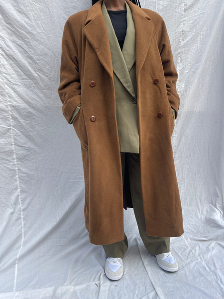 Camel DB Maxi Coat (40)