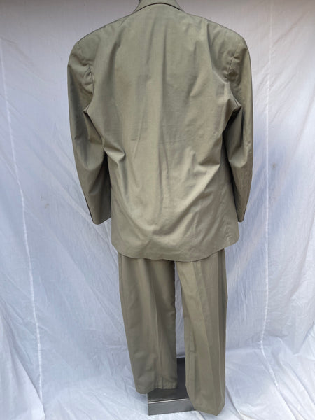 Khaki Pleated Suit (Women’s 34)