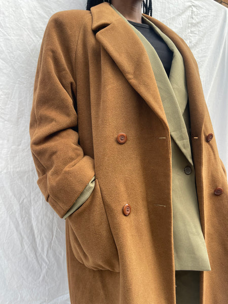 Camel DB Maxi Coat (40)