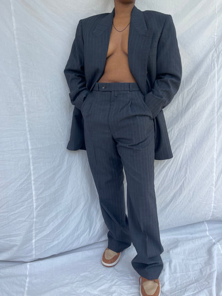 Navy Striped DB Suit ( Women’s 34)