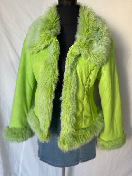 Limey Faux Suede Jacket (S)