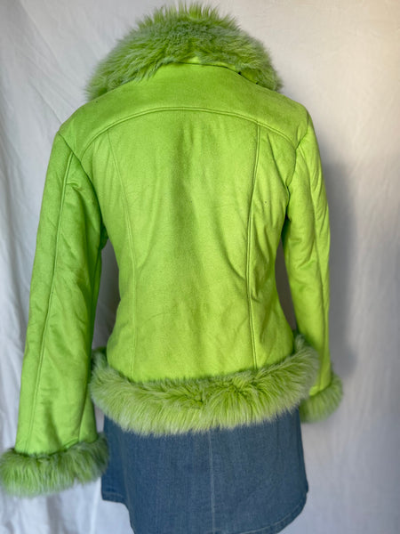 Limey Faux Suede Jacket (S)