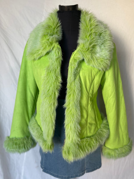 Limey Faux Suede Jacket (S)