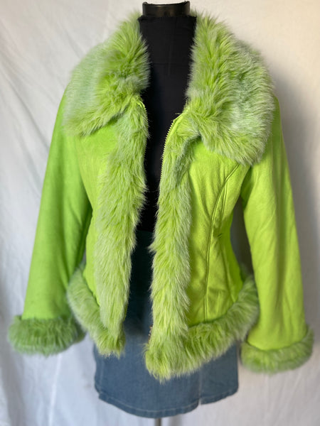 Limey Faux Suede Jacket (S)