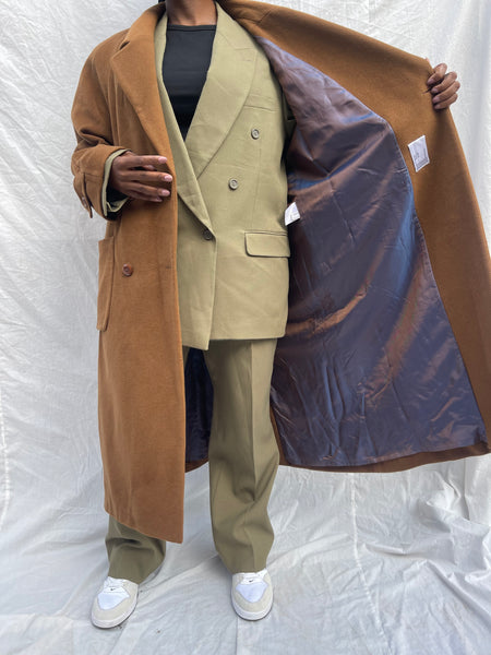 Camel DB Maxi Coat (40)
