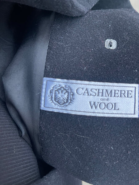 Cashmere & Wool Classic Black Coat (42)
