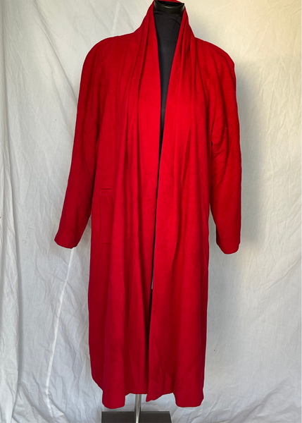 Red Pleated Open Coat (L-XL)