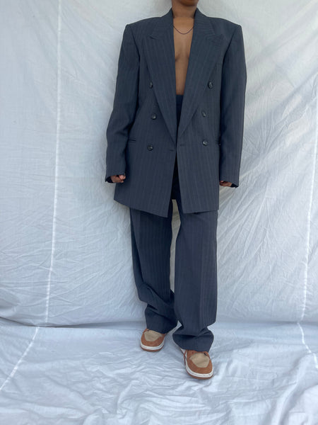 Navy Striped DB Suit ( Women’s 34)