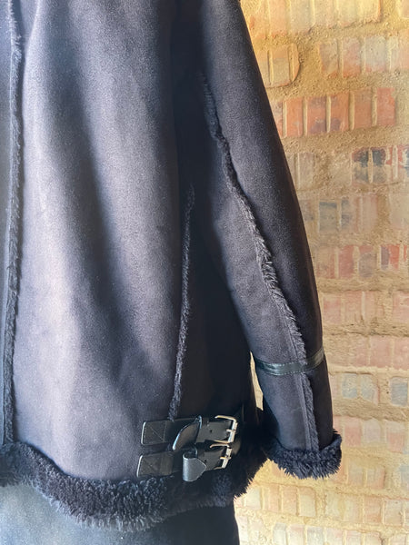 Pull & Bear Faux Suede Jacket (L/36)