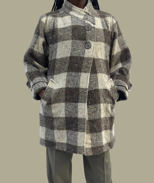 Pure Wool Checkered Coat (38)
