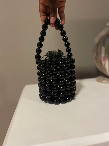 PRE-ORDER: Classic Black Bead Clutch