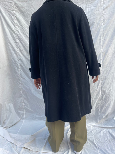 Cashmere & Wool Classic Black Coat (42)