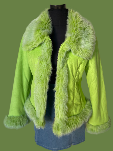 Limey Faux Suede Jacket (S)