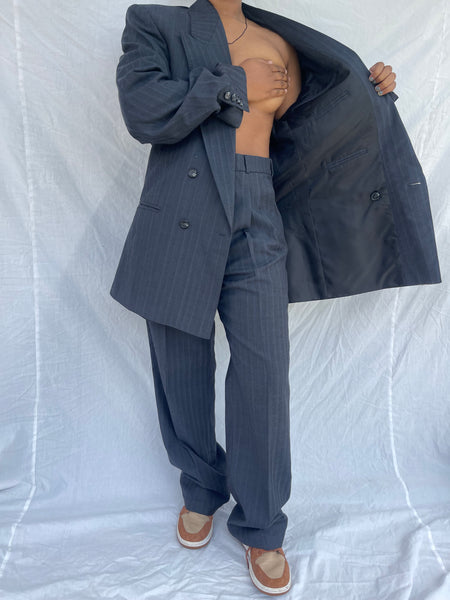 Navy Striped DB Suit ( Women’s 34)