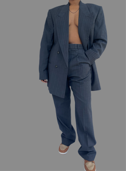 Navy Striped DB Suit ( Women’s 34)