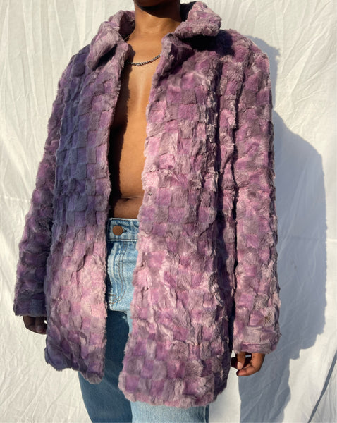 Faux Fur Pastel Pink Jacket (M)