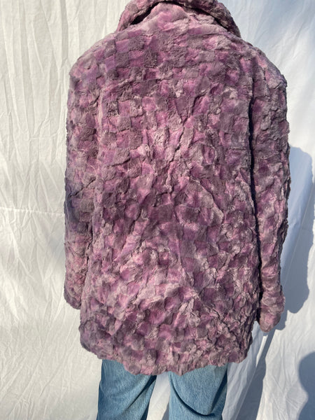 Faux Fur Pastel Pink Jacket (M)