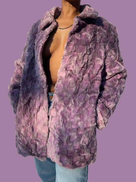 Faux Fur Pastel Pink Jacket (M)